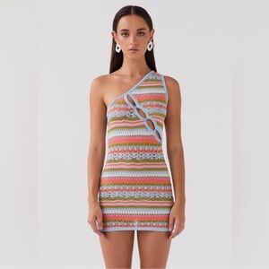 Peppermayo Colorful One-Shoulder Dress